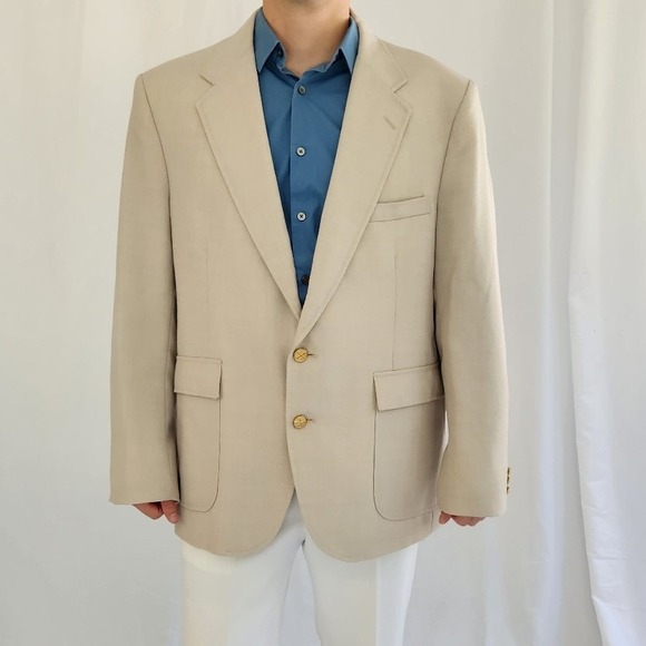 80s/90s Khaki Blazer - Picture 1 of 4